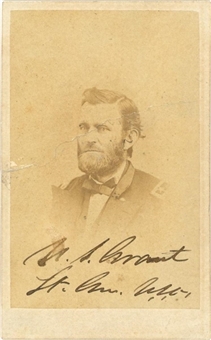 Ulysses S. Grant Signed & Inscribed 2.5 x 4 Photo (JSA)